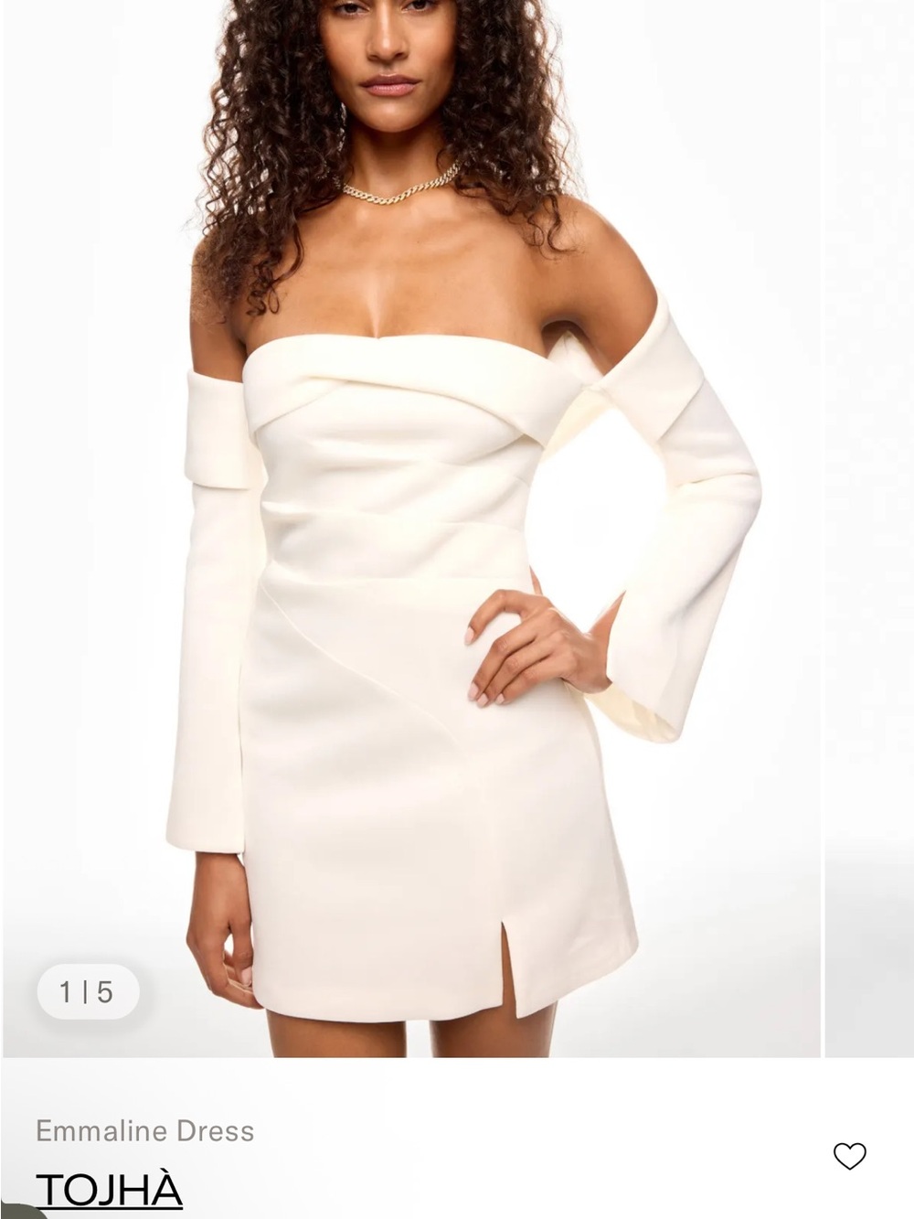 Emmaline Off-Shoulder Cream Dress